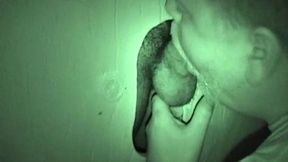 Auntie Bob's glory hole adventures in public rest room, a popular cruising spot
