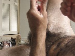 Jacking off While Wearing High Heels and Feet Chained Together