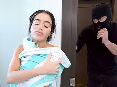 Victoria June's panties are so awesome the break in wasn't successful and she fucked the robber