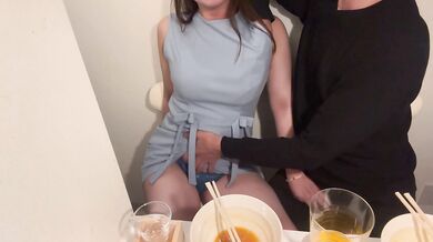 Handjob in private room tits squeezed tight