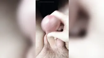 Hairy German daddy masturbates and cums on bed