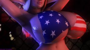 Huge Balloon Sized 3D Cartoon Tits Swinging For 4th of July