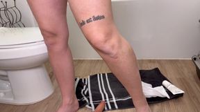 HOLE STRETCHING IN RED LINGERIE