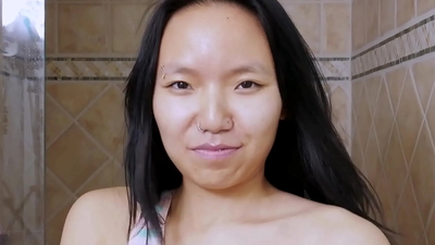 Asian sensation took a shower