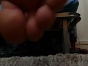 Kiss my sweaty toes slave