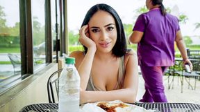 Latina's Big Tits and Plump Lips