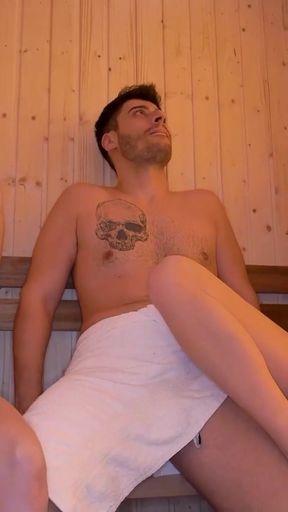 This Sauna Is Hotter Than Ever Redhead FFM Threesome Fun at Cherry-Candle   Clip 2