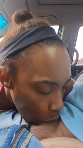 Petite Ebony Gagging on Bwc