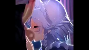 Horny Hentai Babe Sucks Balls And Teases With Her Sexy Lips