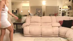 By flashing her tits Alexis knows her horny husband will shower her with warm cum