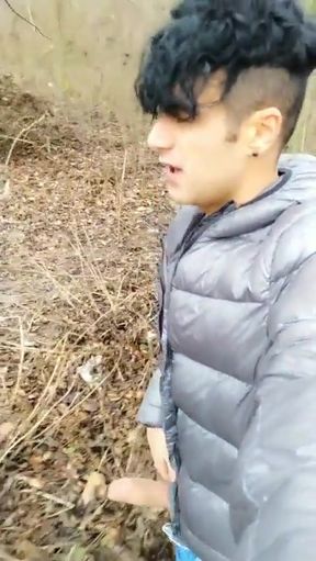 Two Cumshots While Walking Outdoor - Cum After Cum