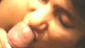 Lewd amateur Indian mature wifey provides her hubby with a blowjob