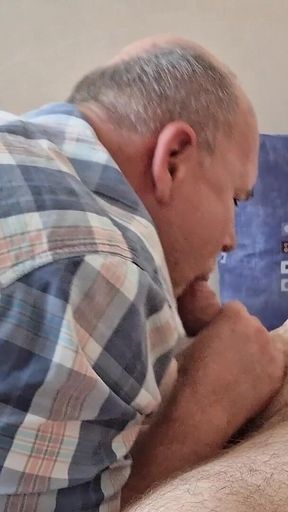 Grandpa Get Sucked off From Dexter Daddy. Cum Eat