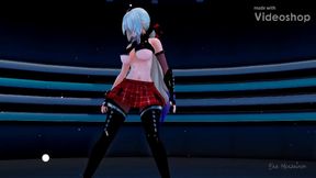 Haku Leads The Way With Big Tits And Busty Action In MMD Animations