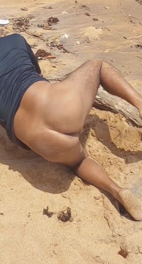 Ladysilva on the Beach What a Hot Ass with Tanned Mark