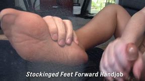Handjobs with stocking foot forward 011