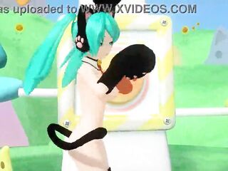 Hatsune Miku gatita desnuda