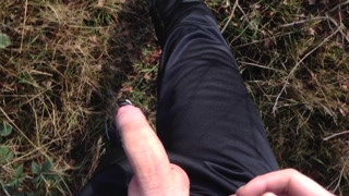 Jerking my dick and cumming in public - hd