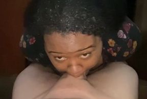 Black BBW Deepthroat Huge Facial Cumshot!!