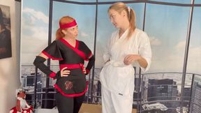 Karate Girl Vika vs Super Ninja Sunnie HAND OVER MOUTH HIDEF MOV