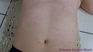 Princess Scarlet Blond - Hard High heels stomp on her slave - TRAMPLING - FOOT DOMINATION - SOLES -