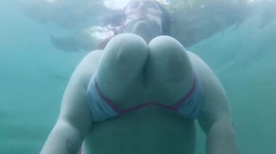Horny BBW Milf Masturbates In Public Bikini Pool Caught Twerking Big Ass And Gushing Pussy