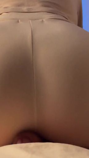 Stunning moment from &quot;Young Student Rides Cock In Leggings, Gets Cum On Her Big Ass&quot;