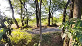 Humongous bitch known on the cycle path gets slammed on the bench but the tractor ruins everything