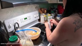 In the kitchen cooking for you - Breakfast Burritos