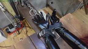 Stretched out on the rack for nipple clamped dildo fucked bound orgasms (WMV HD 8000kbps)