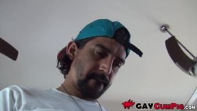 Cock hungry jock drains neighbours big dick for all his cum