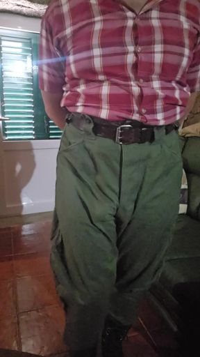 Wanking in and out in my jodhpurs