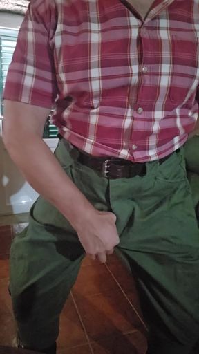 Wanking in and out in my jodhpurs
