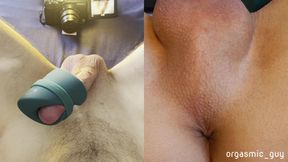 My favorite Toy gives me an intense Orgasm - Split View with Orgasmic Contractions