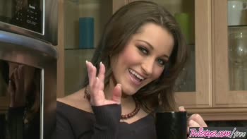 Dani Daniels Sips Coffee and Teases with Her Petite, Natural Body