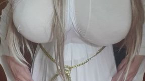21mp4 freaky angel CupKCindy has some fun with a white toy showing her huge tits see all the come from the squirting toy in her face roleplay cosplay