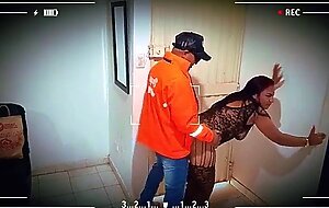 Casual sex with the delivery guy, i suck his cock and let him fuck me after showing me off in