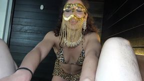 sauna time with my perfect ass arab stepsister behind a golden veil