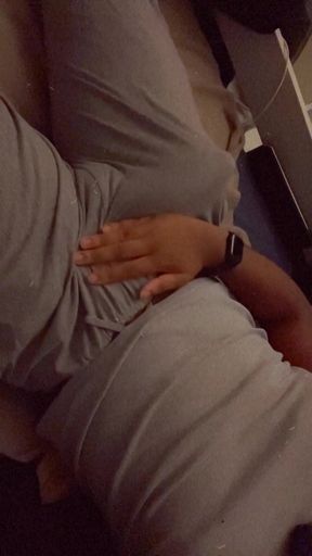 Curious guy with a big bulge in his pants