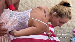 baisee par trois voyeurs et bukkake sur la plage : 21 ejacs voici pour ce ...