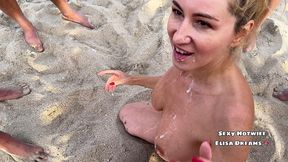 baisee par trois voyeurs et bukkake sur la plage : 21 ejacs voici pour ce ...