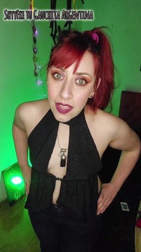 I Bring My Cuckold a New Year's Gift and Make Him Look Very Closely!