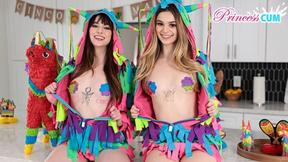 ”Molly Little & Lana Smalls Tempt Step Brother with Their Playful Piñata Party”