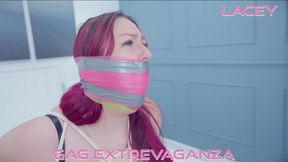 Lacey's Multi-Layered Gag Challenge H264 MP4 HD ( ball gag, tied up, cloth-stuffed Tegaderm gag, clear tape, wrap gag, black tape, silver tape, green bandage wrap, pink bandage wrap, silver PVC tape, multi-layered, gagged, moaning, bound )