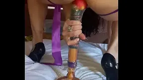 Milf wife loves her huge toys and squirts multiple times   sexy