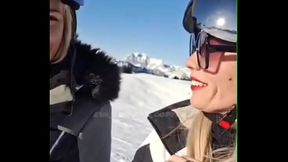 D&eacute_fi inconnu! Chasse aux queues sur le pistes de ski avec ma copine Maddey...