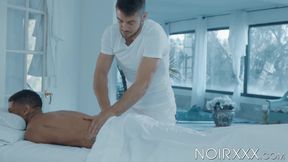 Masseuse Dante Colle started rubbing my back before going inside my ass