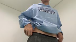 SHY TWINK DOING A SHOW AND SHOWING HIS ASS
