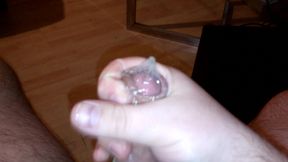Cumming in a condom