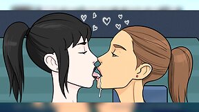 Futanari motion comic: part 2 - girlfriend gives blowjob